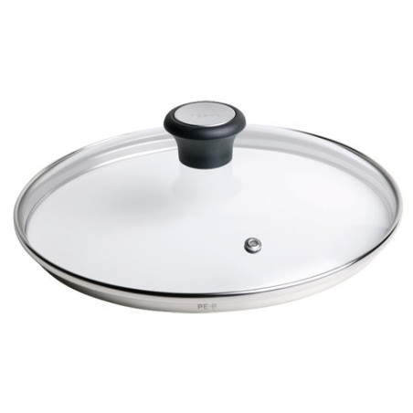 Tefal 28097612 pan lid Round Black, Stainless steel, Transparent