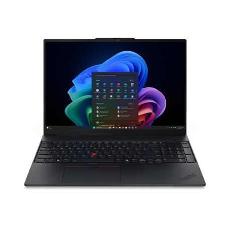 Lenovo ThinkPad E16 G4 Intel | Black | 16 " | IPS | WUXGA | 1920 x 1200 pixels | Anti-glare | Intel Core Ultra 7 | 355 | 16 GB | SODIMM DDR5 | Solid-state drive capacity 512 GB | Intel Graphics | Windows 11 Pro | 802.11be | Bluetooth version 5.4 | Keyboard language English | Keyboard backlit | Warranty 36 month(s) | Battery warranty 12 month(s)