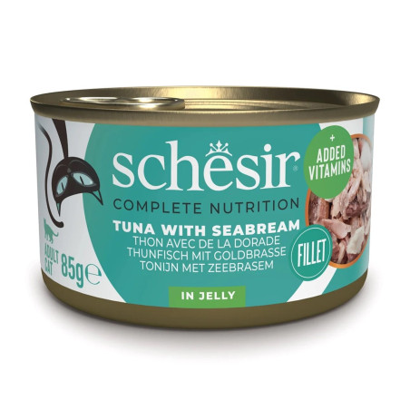 SCHESIR in jelly Tuna with sea bream - wet cat food - 85 g
