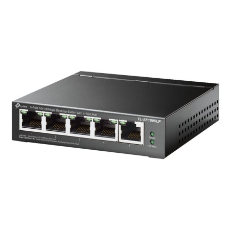 TP-LINK | Switch | TL-SF1005LP | Unmanaged | Desktop | 10/100 Mbps (RJ-45) ports quantity 5 | Power over Ethernet (PoE) ports quantity 4 | Power supply type External