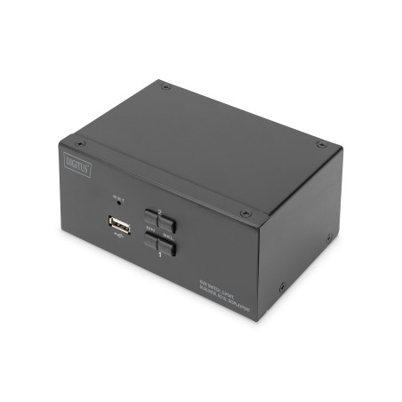 Digitus | KVM Switch, 2-Port, Dual Display, 4K, DisplayPort | DS-12862