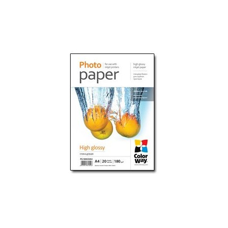 Photo Paper 20 pcs. | PG180020A4 | Glossy | White | 180 g/m² | A4