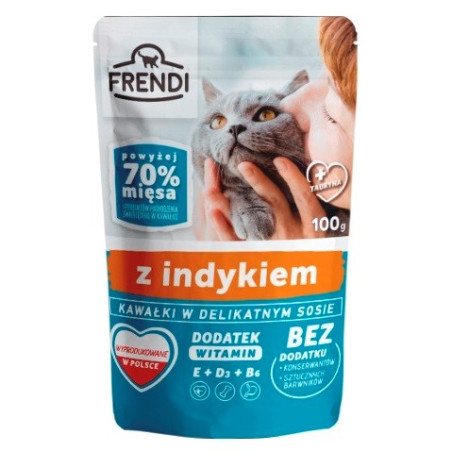 FRENDI Pieces in turkey sauce - wet cat food - 100 g