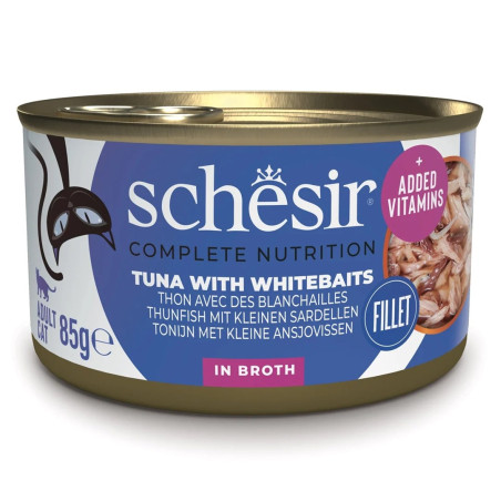 SCHESIR in cooking water Tuna with whitebait - wet cat food - 85 g