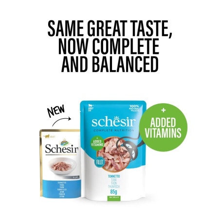 SCHESIR in jelly Tuna with seabass - wet cat food - 85 g