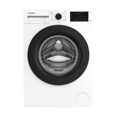 Whirlpool | Washing machine | WAM 97WB EE | Energy efficiency class A | Front loading | Washing capacity 9 kg | 1400 RPM | Depth 58 cm | Width 60 cm | Display | Digital | Steam function | White