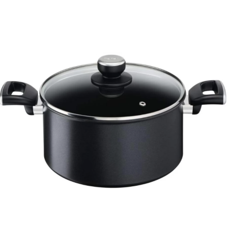 TEFAL | Unlimited Stewpot | G2554672 | 5 L | Aluminum | Dishwasher proof | Lid included | Black