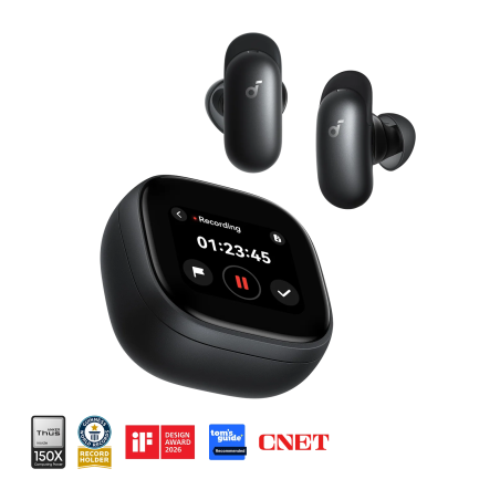 Anker Soundcore Wireless Earbuds | Liberty 5 Pro Max | Bluetooth | In-Ear | Microphone | Black | Noise canceling | Noise reduction