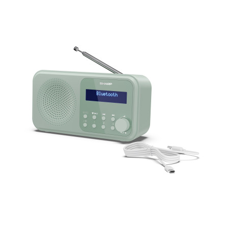 Sharp Tokyo Digital Radio | DR-P420(GN) | Bluetooth | Wireless connection | Portable | Aquamarine Green
