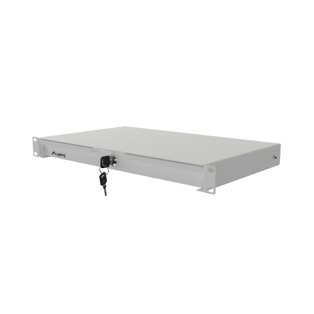 Lanberg 19" Drawer 1U,  max load capacity up to 30 kg assembly | AK-2002-S | 48.26 x 27 x 4.4 cm | Grey