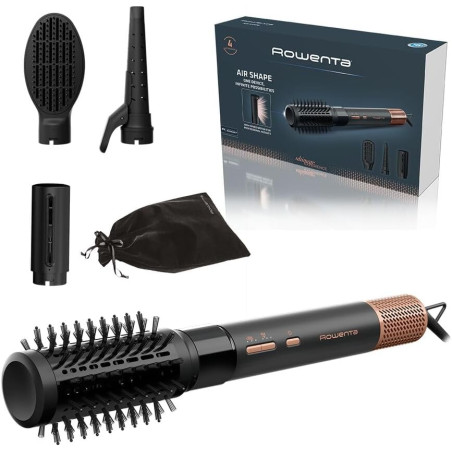 Rowenta Hair brush | Air Shape UB9820E0 | Ion conditioning | Number of heating levels 3 | 1300 W | Black