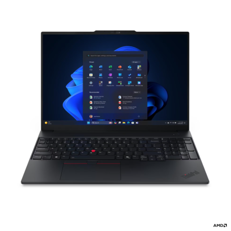 Lenovo ThinkPad E16 G4 AMD | Black | 16 " | IPS | WUXGA | 1920 x 1200 pixels | Anti-glare | AMD Ryzen AI 5 | 330 | 16 GB | SODIMM DDR5 | Solid-state drive capacity 512 GB | AMD Radeon 820M Graphics | Windows 11 Pro | 802.11be | Bluetooth version 5.4 | Keyboard language Nordic | Keyboard backlit | Warranty 36 month(s) | Battery warranty 12 month(s)