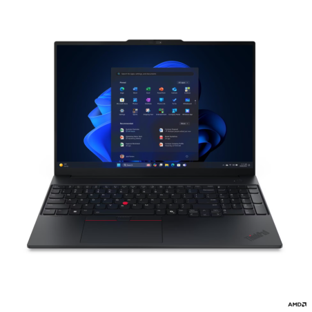 Lenovo ThinkPad E16 G4 AMD | Black | 16 " | IPS | WUXGA | 1920 x 1200 pixels | Anti-glare | AMD Ryzen AI 5 | 330 | 16 GB | SODIMM DDR5 | Solid-state drive capacity 512 GB | AMD Radeon 820M Graphics | Windows 11 Pro | 802.11be | Bluetooth version 5.4 | Keyboard language English | Keyboard backlit | Warranty 36 month(s) | Battery warranty 12 month(s)