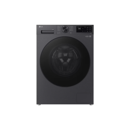 LG | Washing machine | F4X5011TBB | Energy efficiency class A | Front loading | Washing capacity 11 kg | 1400 RPM | Depth 57 cm | Width 60 cm | Display | LED | Steam function | Direct drive | Wi-Fi | Matte Black