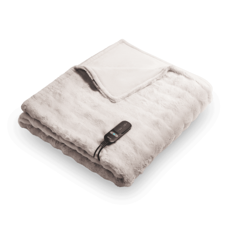 Duux Yentl Heated Overblanket, 200 x 200 cm | DXOB12 | Number of heating levels 9 | Number of persons 1 | Washable | Remote control | Premium faux fur | 200 W | Bubble Gray