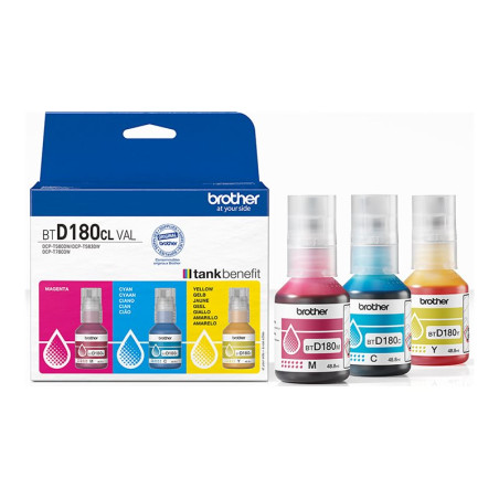 Brother BTD180CL | Ink refill | Yellow, Cyan, Magenta