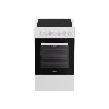 INDESIT Cooker | IS5V5GSW/P | Hob type Ceramic | Oven type  Electric | White | Width 50 cm | Depth 60 cm | Energy efficiency class A | 55 L