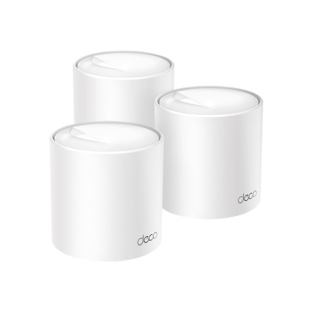 TP-LINK Deco X50 (3-pack) AX3000 Whole Home Mesh Wi-Fi 6 System | TP-LINK | Whole Home Mesh Wi-Fi 6 System | Deco X50 (3-pack) | 802.11ax | 574+2402 Mbit/s | Ethernet LAN (RJ-45) ports 3 | Mesh Support Yes | MU-MiMO Yes | No mobile broadband | Antenna type Internal