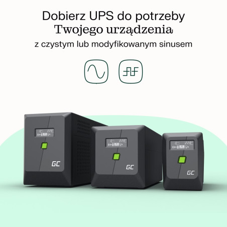 Green Cell uninterruptible power supply (UPS) Line-Interactive 0.75 kVA 480 W 4 AC outlet(s)