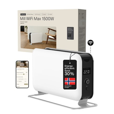 Mill | Portable Heater | CO1500MAXWIFI3 | Convection Heater | 1500 W | Suitable for rooms up to 14-18 m2 | White | IPX4