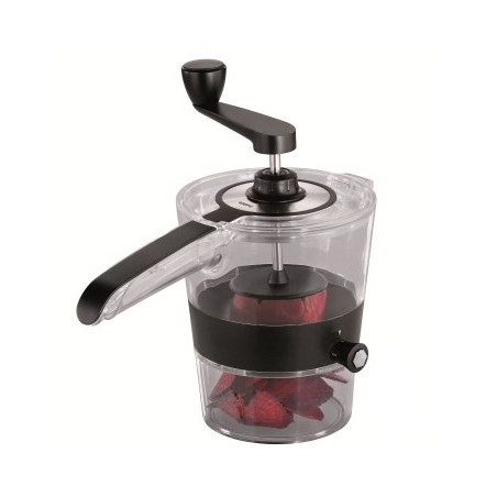 GEFU Spiralfix slicer Manual Black, Transparent Stainless steel