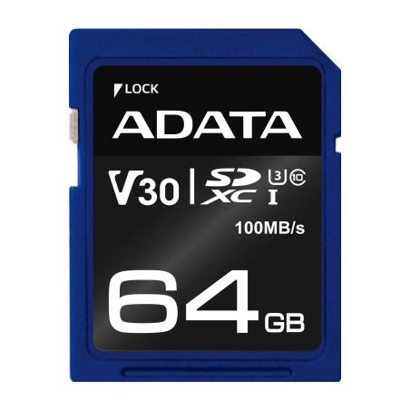 MEMORY SDXC 64GB V30/ASDX64GUI3V30S-R ADATA