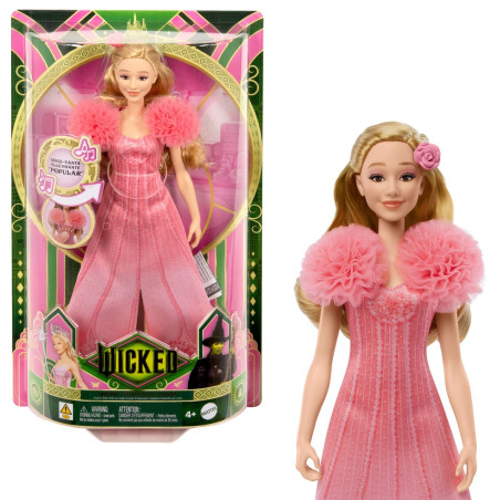 Mattel Wicked Singing Glinda Fashion Doll, Posable with Removable Movie Fashions & Accessories