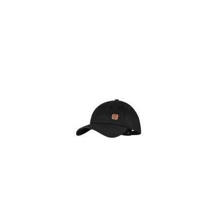 Buff Solid Black Head cap Cotton, Polyester