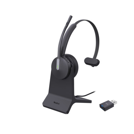 Yealink WH64 Hybrid Mono with Charging Stand Headset Wireless Head-band Office/Call center Micro-USB Bluetooth Black