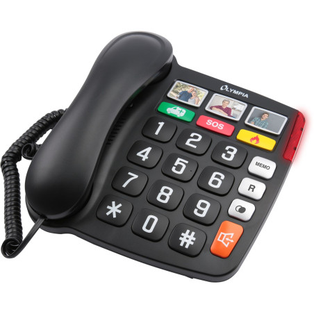 Olympia 4500 Analog telephone Black, White