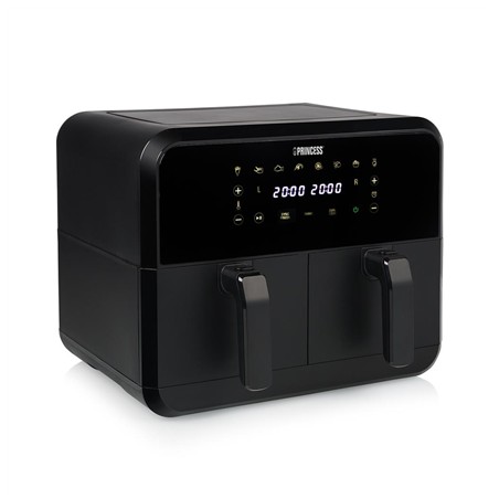 Princess Double Basket Airfryer | 182068 | Power 2400 W | Capacity 8 L | Black