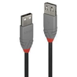 CABLE USB2 TYPE A 3M/ANTHRA...