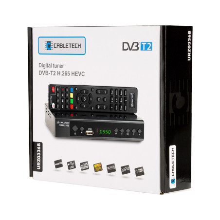 Cabletech DEKODER DVB-T2 H.265 HEVC URZ0336