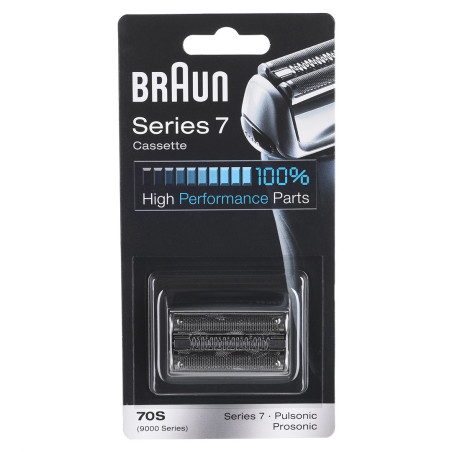 BRAUN Series 7 70S Replacement foil & cutter for electric shaver Series 7, Pulsonic, Prosonic Black