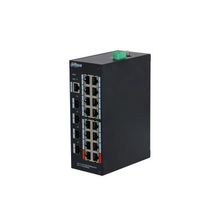 Dahua Technology HS4420-16GT-190 network switch Managed L2 Gigabit Ethernet (10/100/1000) Power over Ethernet (PoE) Desktop Black