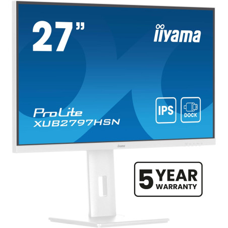 iiyama ProLite XUB2797HSN-W2 computer monitor 68.6 cm (27") 1920 x 1080 pixels Full HD LED White