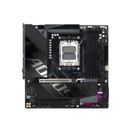 GIGABYTE B850M AORUS ELITE WIFI6E Motherboard - AMD Ryzen 9000 Series CPUs, 12+2+2 Phases Digital VRM, up to 8200MHz DDR5 (OC), 1xPCIe 5.0 + 1xPCIe 4.0 M.2, WIFI 6E, 2.5GbE LAN, USB 3.2 Gen 2