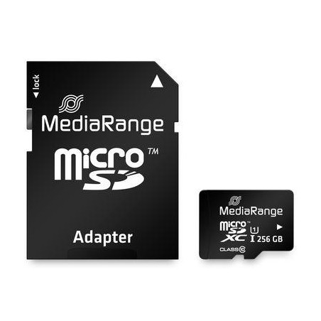 MEMORY MICRO SDXC 256GB UHS-1/W/ADAPTER MR946 MEDIARANGE