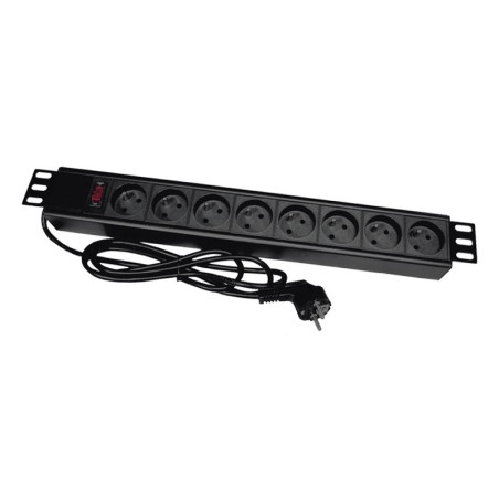 Alantec PZ081U3M power extension 3 m 8 AC outlet(s) Indoor Black