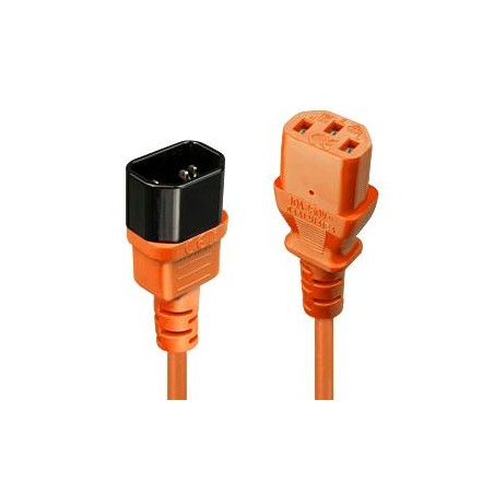 CABLE POWER IEC EXTENSION 2M/ORANGE 30475 LINDY
