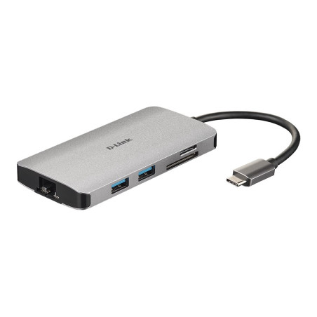 D-Link DUB-M810 - 8-in-1 USB-C Hub with HDMI/Ethernet/Card Reader/Power Delivery