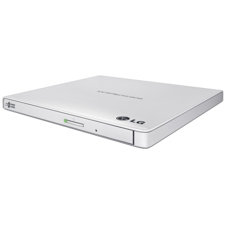 H.L Data Storage | Ultra Slim Portable DVD-Writer | GP57EW40 | Interface USB 2.0 | DVD±R/RW | CD read speed 24 x | CD write speed 24 x | White | Desktop/Notebook