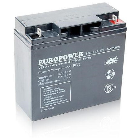 EUROPOWER EPL Series AGM Battery 12V 17Ah (15 Years Service Life)