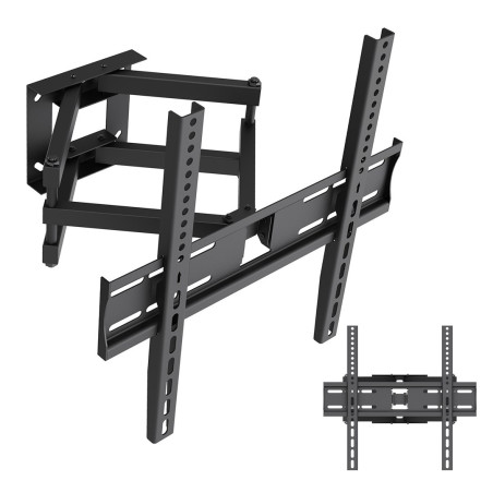 Maclean TV Mount / Bracket, max VESA 400x400, 32-70", up to 40 kg, black, tilt adjustment +12°–-12° and swivel adjustment +60°–-60°, MC-192