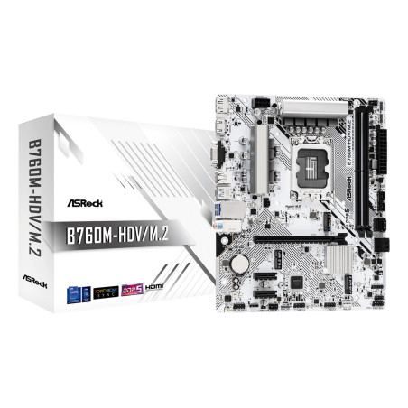 Asrock B760M-HDV/M.2 motherboard Intel B760 LGA 1700 micro ATX