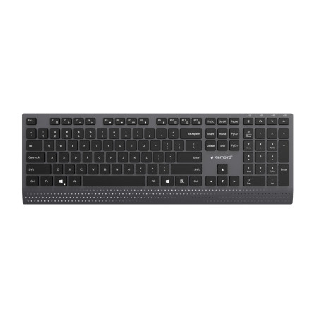 Gembird KB-MCH-06 Slim wired multimedia keyboard with Type-C adapter, US layout, black