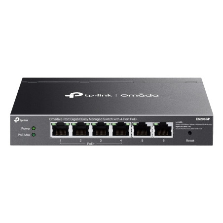 TP-Link Omada ES206GP network switch Managed Gigabit Ethernet (10/100/1000) Power over Ethernet (PoE) Black