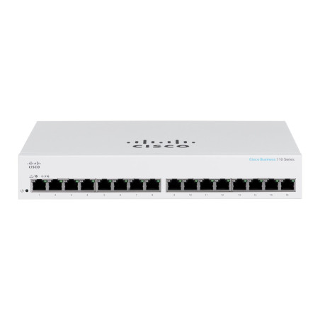 Cisco CBS110 Unmanaged L2 Gigabit Ethernet (10/100/1000) 1U Grey