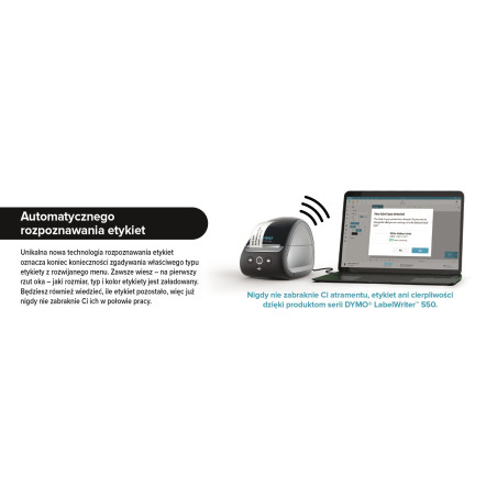 DYMO LabelWriter 550 Label Printer | Label Maker with Direct Thermal Printing | Automatic Label Recognition | Prints Address LabelsShipping LabelsBarcode Labels & More | EU 2 Pin Plug
