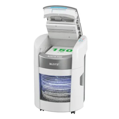Leitz IQ Optimax AutoFeed 150 80380000 paper shredder, P4, 150 sheets, 15-litre waste bin